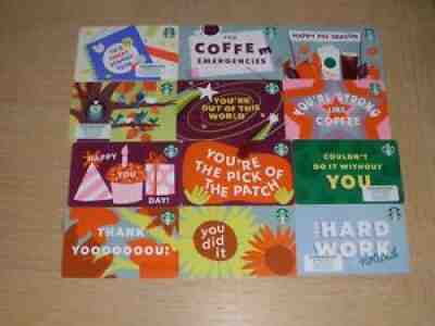 Starbucks U. S. A. 12 different brand new collectible gift cards - Sold on eBay Sep 08, 2021 for $11.50