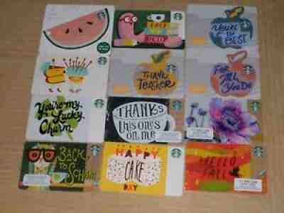 Starbucks U. S. A. 12 different new collectible gift cards - Sold on eBay Jul 07, 2021 for $5.99