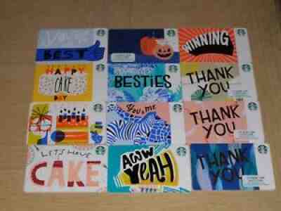 Starbucks U. S. A. 12 different new and used collectible gift cards - Sold on eBay Aug 18, 2021 for $5.99