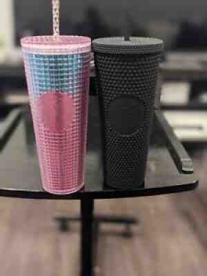 Starbucks 24 Oz. Acrylic Cold Cup Tumbler IRIDESCENT Pink & Matte Black Lot Of 2 - Sold on eBay Jul 12, 2021 for $50.00
