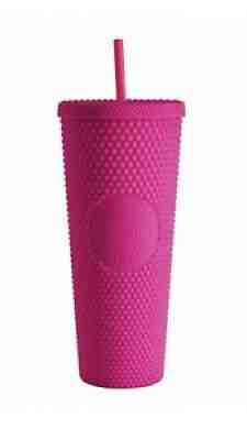 Starbucks 2021 China Barbie Pink Matte 24oz Studded Tumbler Straw Cup - NEW TAGS - Sold on eBay Aug 09, 2021 for $54.00