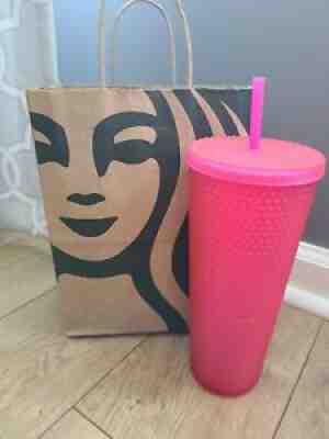 Brand New Starbucks China Barbie Pink Matte Studded Tumbler 24oz - Sold on eBay Sep 02, 2021 for $60.00