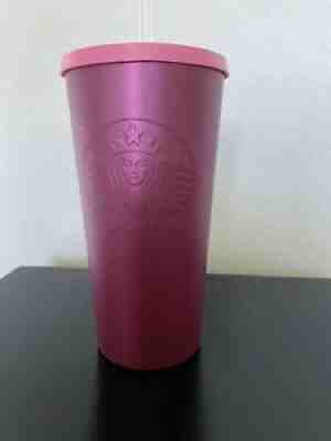 Starbucks pink stainless steel Grande 16 oz Tumbler matte soft - Sold on eBay Jul 22, 2021 for $10.00