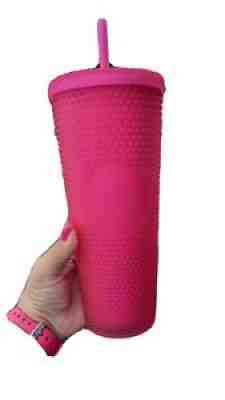 Starbucks 2021 Studded Fall Tumbler, 24oz - Matte Hot Pink Venti - Sold on eBay Aug 31, 2021 for $32.00
