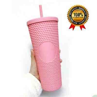 New Starbucks 2021 China Pink Matte Studded 710ml Cup Tumbler Straw Cup - Sold on eBay Aug 27, 2021 for $20.00
