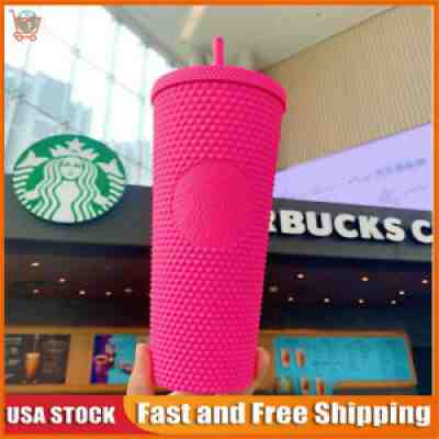 NEW 2021 Starbucks China Matte Barbie Pink Durian Studded Cup Tumbler - Sold on eBay Aug 26, 2021 for $64.89