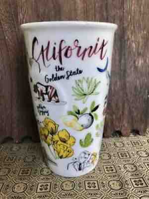 Starbucks California Tall Travel Mug Cup Ceramic Golden State New 10 oz Bear