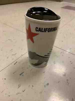 Starbucks Ceramic Traveler Tumbler California Bear Flag Mug Cup with Lid 12 oz - Sold on eBay Jun 20, 2021 for $45.00