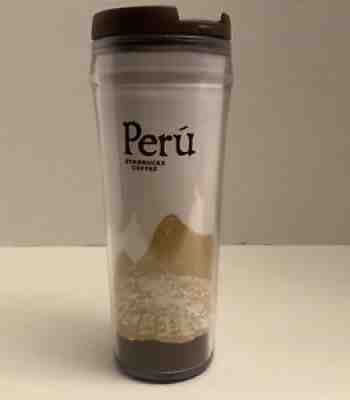 PERU Starbucks Travel Tumbler Mug Cup Plastic 12oz Brown 2004 From Peru - Sold on eBay Jul 17, 2021 for $8.99
