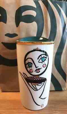 Starbucks Blusher Ceramic Travel Mug with Ceramic Lid 12oz Preowned Excellent! - Sold on eBay Sep 11, 2021 for $6.50