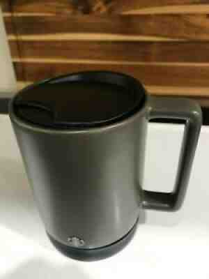 Starbucks Coffee Travel Mug W/ Lid Ceramic 14 oz Cup Gray w Black bottom - Sold on eBay Jul 10, 2021 for $9.95