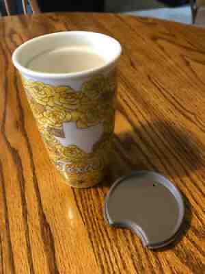 Starbucks Texas Yellow Rose Double Walled Ceramic 10 oz Travel Cup Mug w/ Lid - Sold on eBay Jun 18, 2021 for $21.00