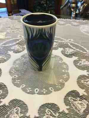 Starbucks Coffee Peacock Feather Travel Tumbler Mug with Ceramic Lid 12oz 2015 - Sold on eBay Jun 28, 2021 for $15.99