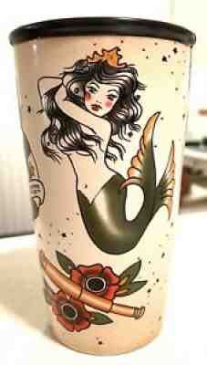 Starbucks 2015 Mermaid Anchor Rose Tattoo Travel Mug Ceramic Cup 12oz RARE NEW - Sold on eBay Jun 17, 2021 for $56.00