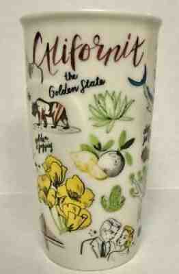 STARBUCKS CALIFORNIA TRAVEL COFFEE MUG CERAMIC 2016 TUMBLER W/LID 10 OUNCE CUP - Sold on eBay Sep 05, 2021 for $20.50