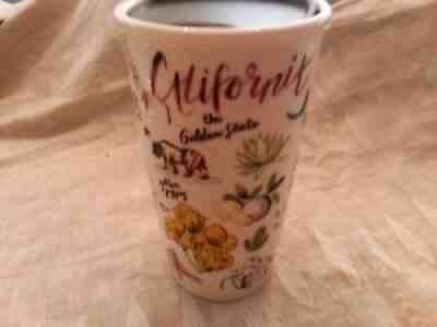 STARBUCKS CERAMIC TRAVEL MUG CALIFORNIA THE GOLDEN STATE XLNT - Sold on eBay Jul 01, 2021 for $6.50