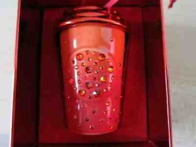 Starbucks Swarovski 2015 Crystal Red Coffee Cup Limited Christmas Ornament - Sold on eBay Aug 21, 2021 for $39.99