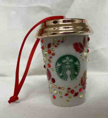 STARBUCKS HOLIDAY 2013 ANNUAL CHRISTMAS ORNAMENT SWAROVSKI CRYSTAL - Sold on eBay Jun 25, 2021 for $43.00