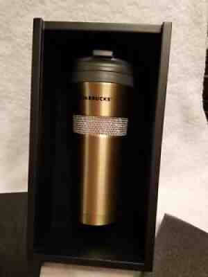 Starbucks Gold Swarovski 16oz Stainless Steel Tumbler 30th Anniversary 2014 - Sold on eBay Sep 09, 2021 for $199.00