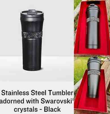 Starbucks Stainless Steel Tumbler Matte Black 16 Oz Swarovski Crystals Gift Box - Sold on eBay Sep 03, 2021 for $199.99