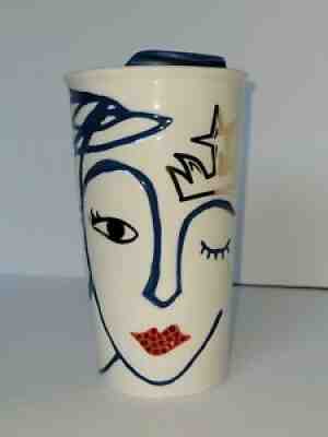 STARBUCKS 2016 Anniversary Ceramic Tumbler~Mermaid Siren/Red Swarovski Crystals - Sold on eBay Aug 23, 2021 for $25.00