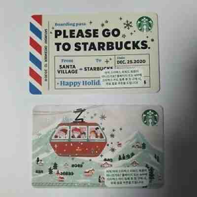 Starbucks korea 2020 Santa Village Card +Holiday Ticket Card collection - Sold on eBay Jul 23, 2021 for $9.31