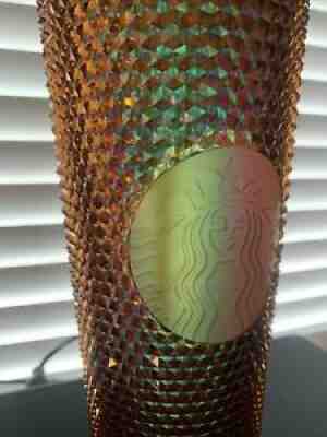 Starbucks 50th Anniversary Gold Studded Venti Tumbler Limited Edition 24 oz Rare - Sold on eBay Aug 16, 2021 for $99.97