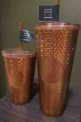 NEW LIMITED EDITION Starbucks 50th Anniversary Tumbler ¨24oz & 16ozâ?¨golden copper - Sold on eBay Jul 02, 2021 for $76.95
