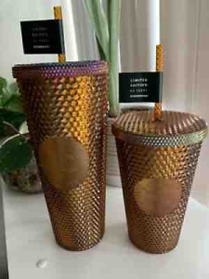 NEW LIMITED EDITION Starbucks 50th Anniversary Tumbler ¨24oz & 16ozâ?¨golden copper - Sold on eBay Aug 23, 2021 for $59.95