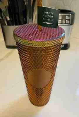 Starbucks 50th Anniversary Gold Studded Venti Tumbler LIMITED EDITION 24 oz - Sold on eBay Jul 02, 2021 for $50.00