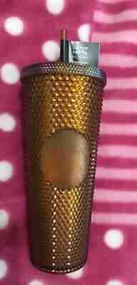 Starbucks 24oz Rare Gold Tumbler HoneyComb Limited Edition 50th Anniversary Cup - Sold on eBay Aug 29, 2021 for $45.00