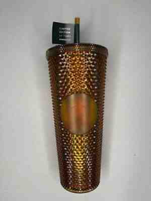 Starbucks Gold Studded Tumbler 24 oz 50th Anniversary Limited Edition Cup copper - Sold on eBay Jun 28, 2021 for $44.99