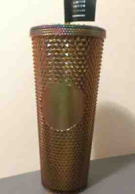2021 Starbucks Limited Edition Copper 50th Anniversary Tumbler 24 Oz Studded Cup - Sold on eBay Aug 30, 2021 for $35.00
