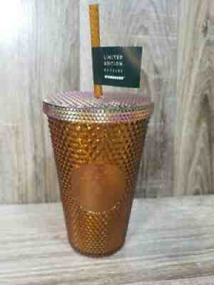 Starbucks 2021 Limited Edition 50th Anniversary Gold Studded 16 oz. Tumbler - Sold on eBay Jun 27, 2021 for $34.98