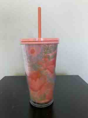 starbucks spring 2020 grande 16 oz plastic tumbler pink peach green Label - Sold on eBay Jul 06, 2021 for $20.00