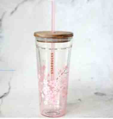 Starbucks Korea 2020 Cherry Blossom Double Wall Glass Cold Cup - Sold on eBay Sep 10, 2021 for $63.00