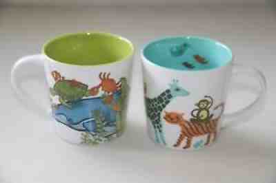 STARBUCKS 2010 2008 TWO CHILDREN'S MUGS: SUBMARINE, SEA LIFE & CUTE ZOO ANIMALS - Sold on eBay Jun 29, 2021 for $24.00