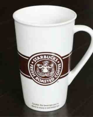 Starbucks 2008 MERMAID SIREN 16 oz MUG "Fresh Roasted Coffee" Brown & White Cup - Sold on eBay Aug 01, 2021 for $9.99