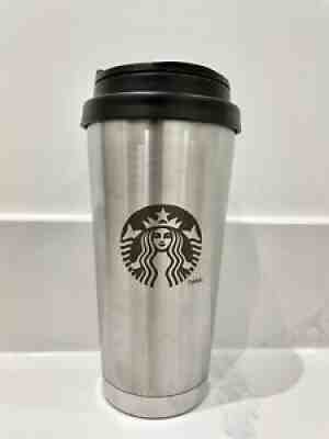 STARBUCKS STAINLESS STEEL TRAVEL TUMBLER WITH WIREN LOGO - 2011 16 OZ - Sold on eBay Jul 12, 2021 for $24.95