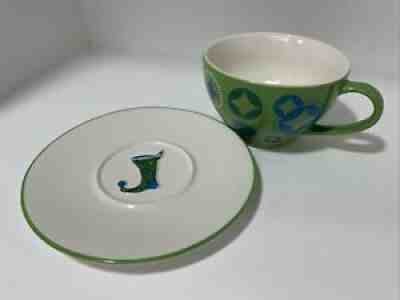 2006 Holiday Starbucks Elf Christmas Stocking Green Coffee Mug Tea Cup & Saucer - Sold on eBay Aug 29, 2021 for $6.00