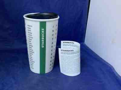 Starbucks Ceramic Travel Tumbler Mug w/ Lid Word Search Puzzle 12oz NEW - Sold on eBay Jun 30, 2021 for $12.60