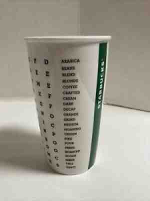 Starbucks Ceramic Tumbler Word Search Double Wall Crossword Coffee Mug 12 Oz - Sold on eBay Jul 07, 2021 for $8.00