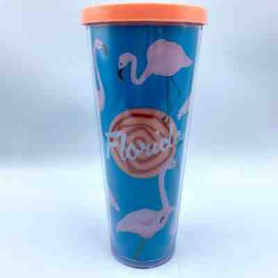 Starbucks Florida Pink Flamingo Red Dot Travel Tumbler Venti Cold Cup - NO STRAW - Sold on eBay Aug 12, 2021 for $109.97
