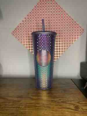 Starbucks Summer 2021 Purple Blue Ombre Mermaid Studded Bling Venti 24oz Tumbler - Sold on eBay Jul 09, 2021 for $49.00