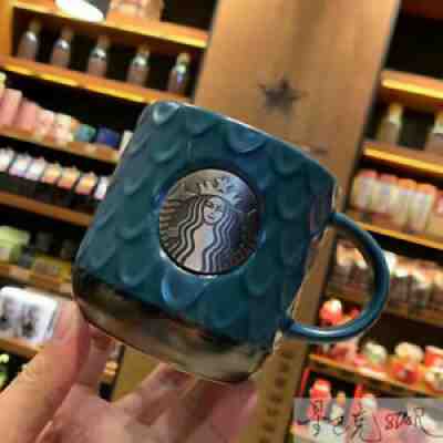 Hot New Limited Edition Starbucks Blue Fish tail Cup Coffee mug 473ml Single mug - Sold on eBay Aug 18, 2021 for $24.70
