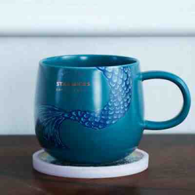 NEW Starbucks Blue Fish Tail Coffee Mug Tea Milk Cups 12oz Limited Edition Gifts - Sold on eBay Aug 30, 2021 for $26.99