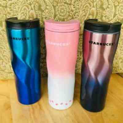 Starbucks Stainless Steel Insulated 16oz Tumbler, Violet, Pink.& Blue coffee cup - Sold on eBay Sep 14, 2021 for $26.99