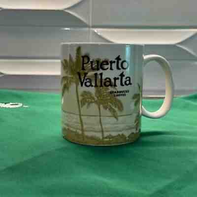 Starbucks Puerto Vallarta 16oz mug featuring palm trees & marina skyline - Sold on eBay Jul 13, 2021 for $20.99