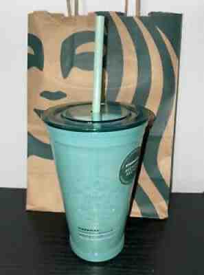 Starbucks 2021 Frosted Mint Green Recycled Glass 16 oz Tumbler Cold Cup New - Sold on eBay Jul 08, 2021 for $14.99