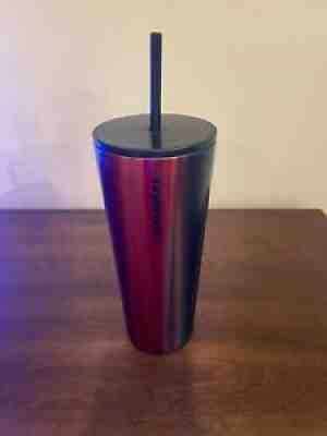 Starbucks Fall 2021 Oil Slick Scalloped Metallic Stainless Steel Tumbler 24oz - Sold on eBay Sep 06, 2021 for $34.00